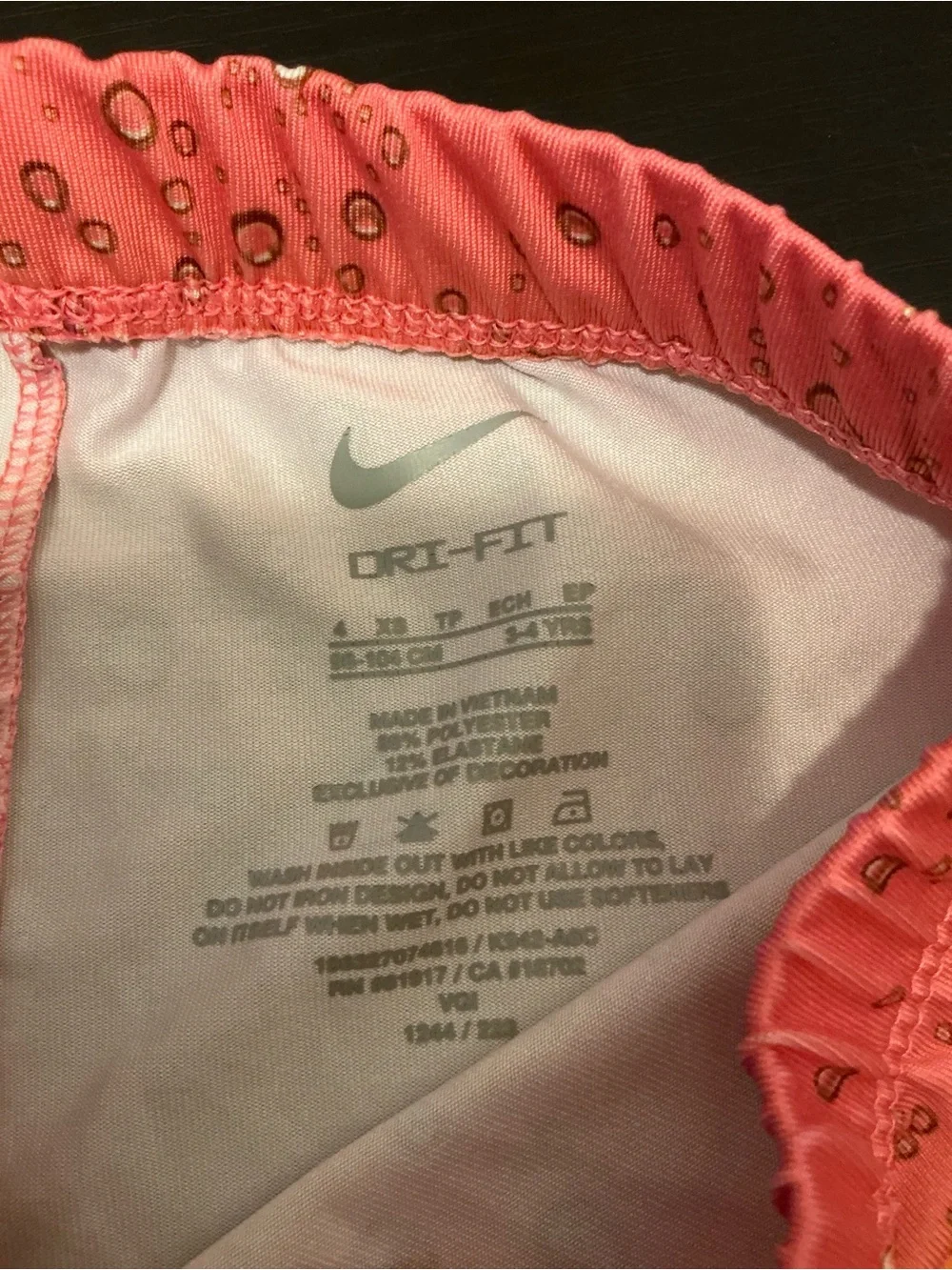 Nike Orange to Coral Gradient Kids Shorts stretch with White Swoosh